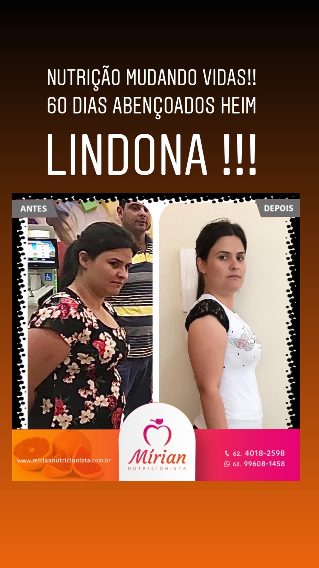 Antes e depois — paciente